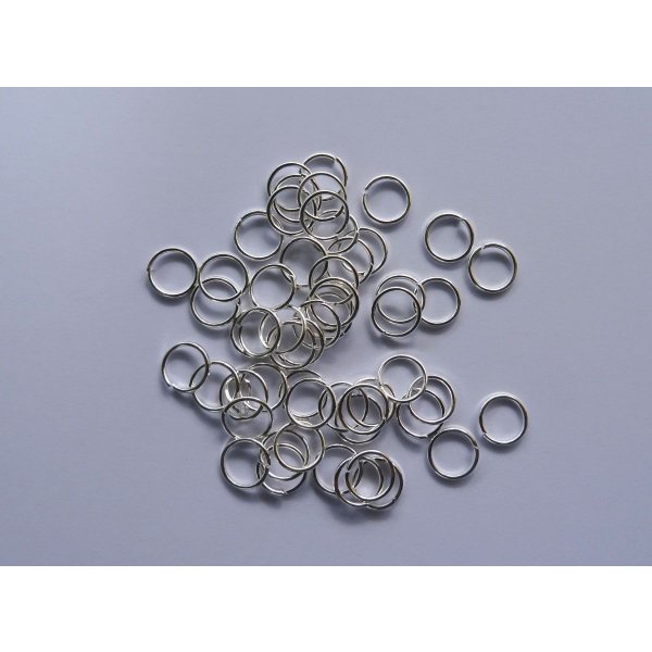 Anneaux argent&eacute;s 7 mm x 50 