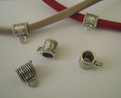 Fechos de amuleto de prata Grande x 5