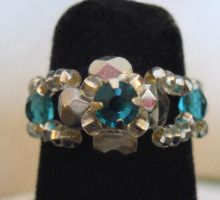 Anel em kit Lolita Strass Blue Turquoise