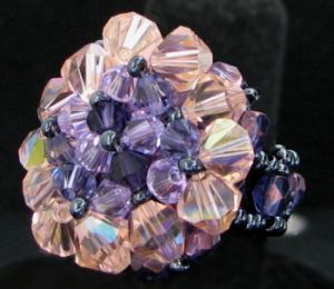 Bague en perle Adela&iuml;de pens&eacute;e (en Kit)