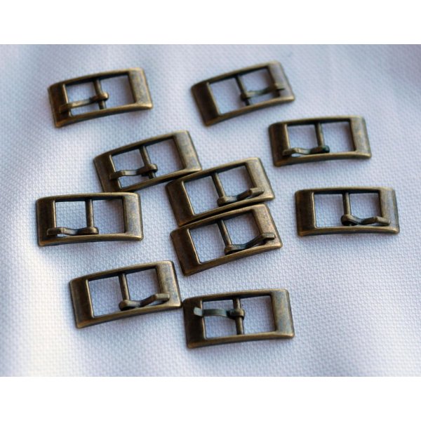 Fivelas antigas de bronze para bracelete estilo cinto 8mm x 5