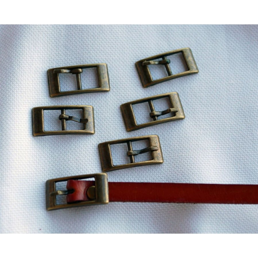 Fivelas antigas de bronze para bracelete estilo cinto 8mm x 5