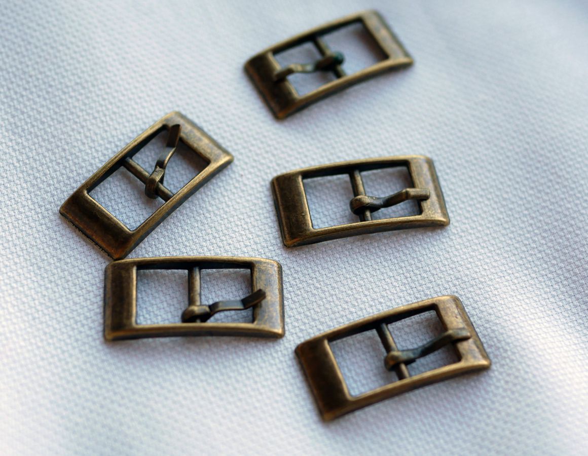 Fivelas antigas de bronze para bracelete estilo cinto 8mm x 5