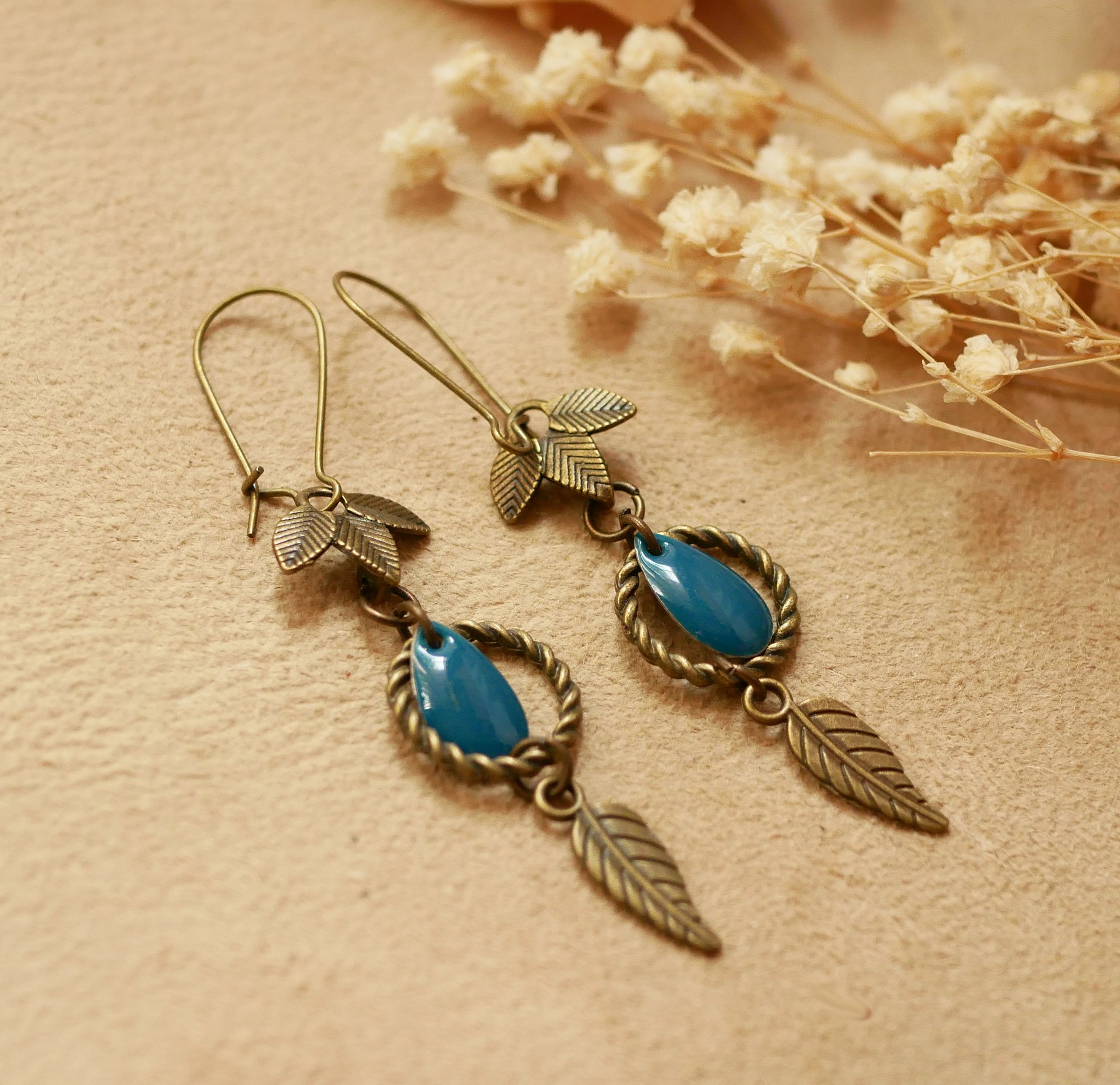 Brincos Bohemian Blue