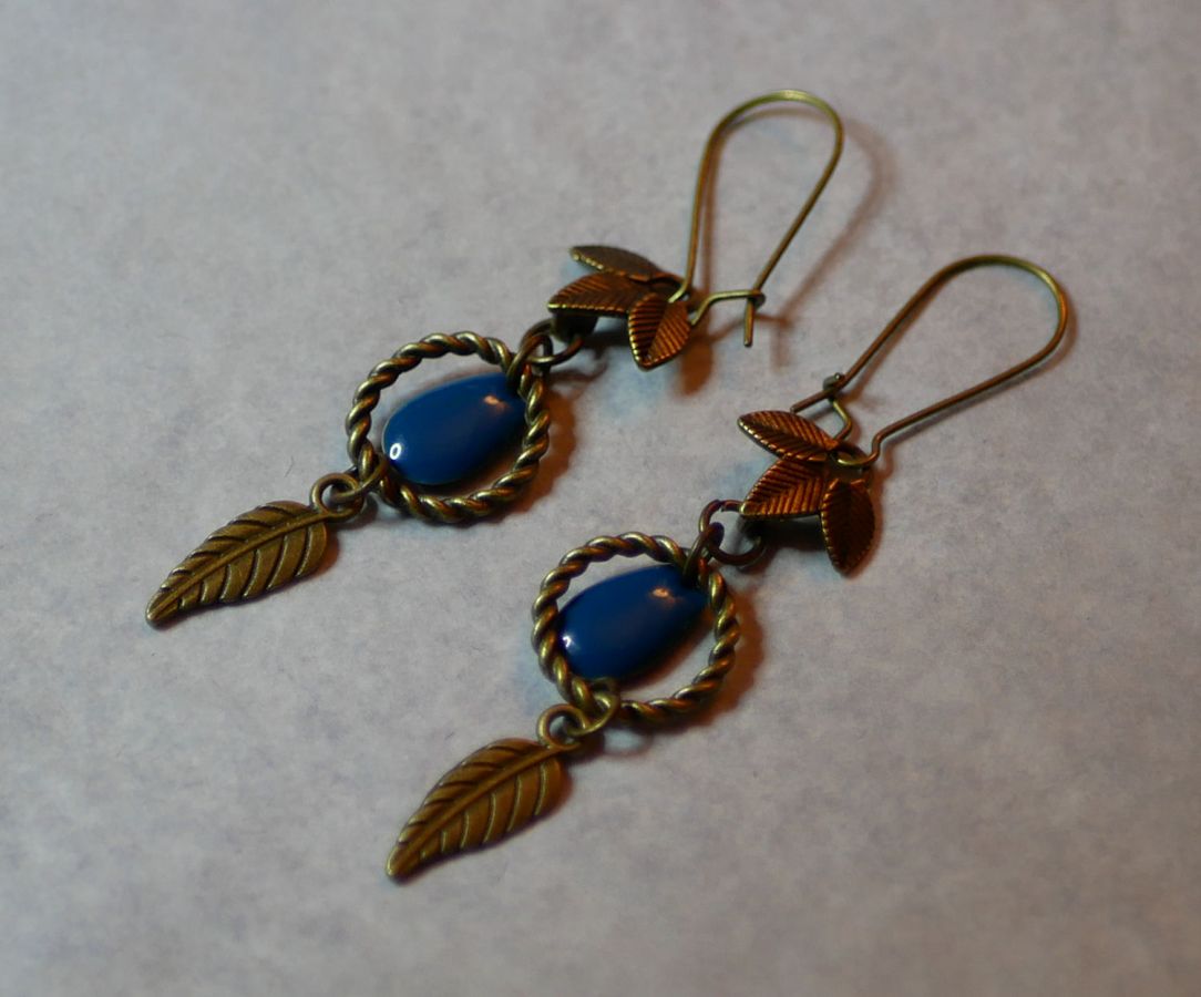 Brincos Bohemian Blue