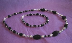 Pulseira Agates Preto &amp; Cristal Swarovski 