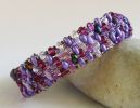 Pulseira da amizade mistura lilás roxo em kit