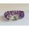 Pulseira da amizade mistura lilás roxo em kit