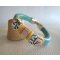 Pulseira de couro Regaliz Turquoise Love 