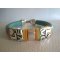 Pulseira de couro Regaliz Turquoise Love 