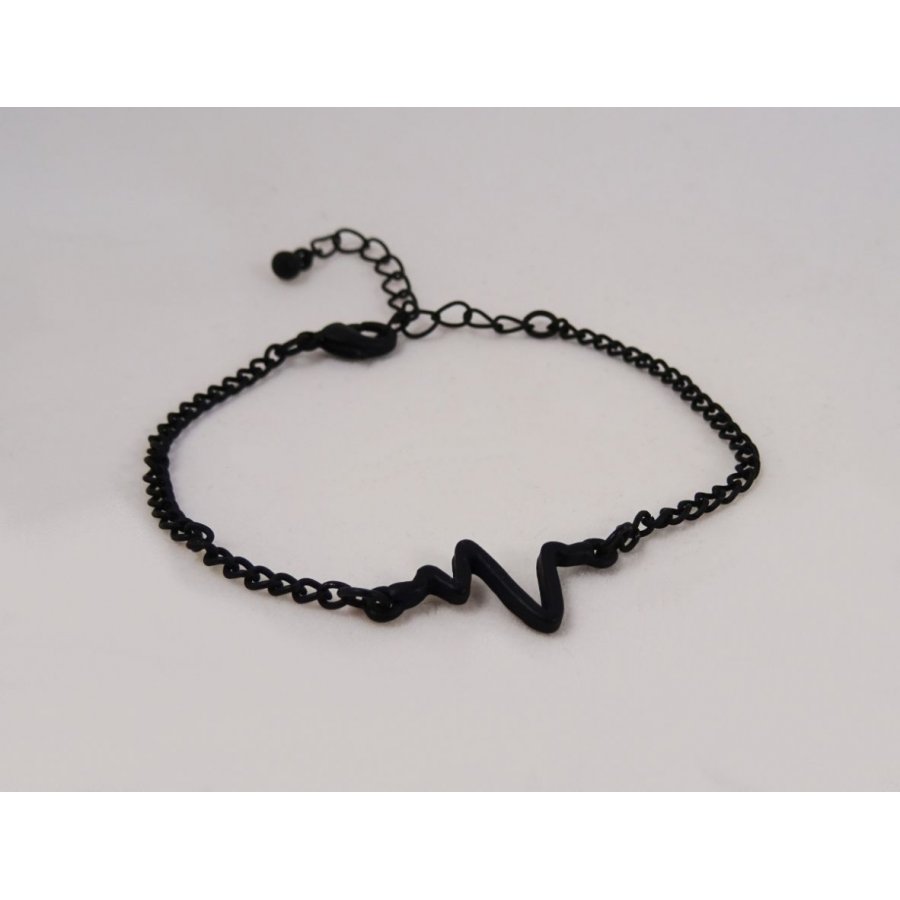 Ondas com desenho de pulseira fina preta