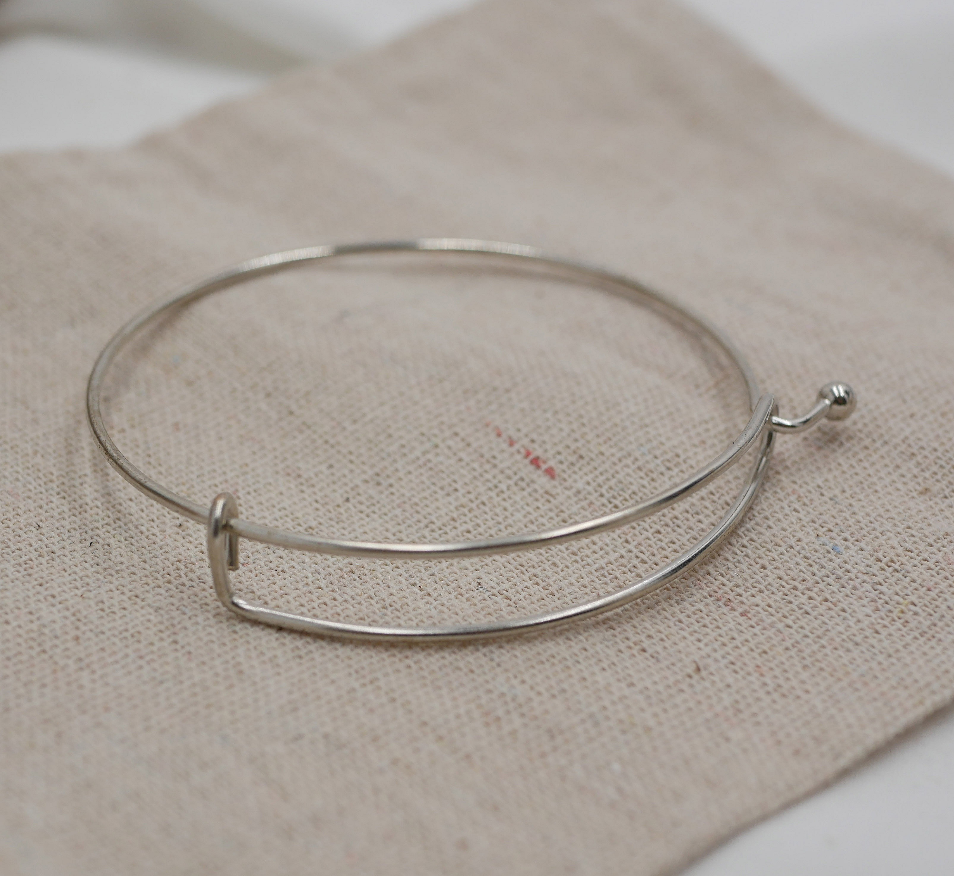 Bracelet jonc double coloris argent&eacute;