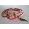 Pulseira Saipan couro rosa de dupla volta 