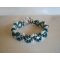 Pulseira Silky White Teal Bracelet