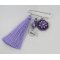 Broche de Amizade Púrpura com Pompon 
