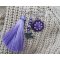 Broche de Amizade Púrpura com Pompon 