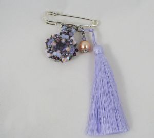 Broche Andros Purple Pompon Brooch