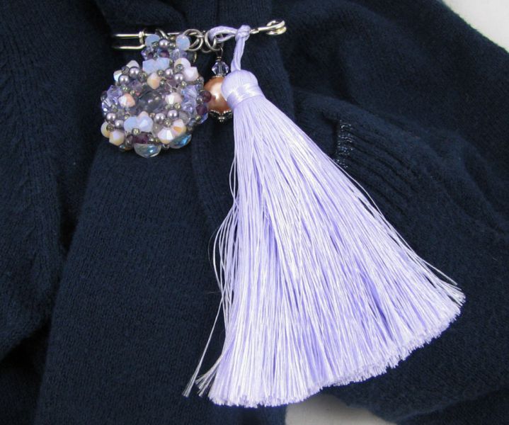 Broche Andros Purple Pompon Brooch