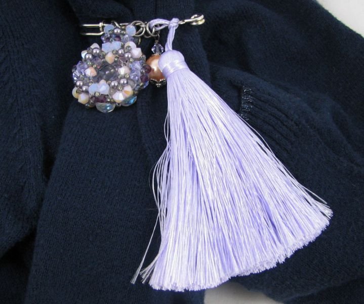 Broche Andros Purple Pompon Brooch
