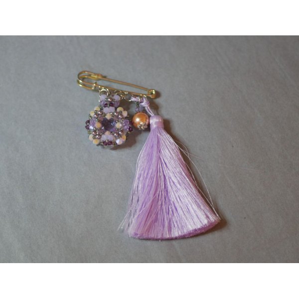 Broche Andros Purple Pompon Brooch