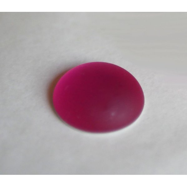Cabochon Luna F&uacute;csia rosa suave di&acirc;metro 18mm