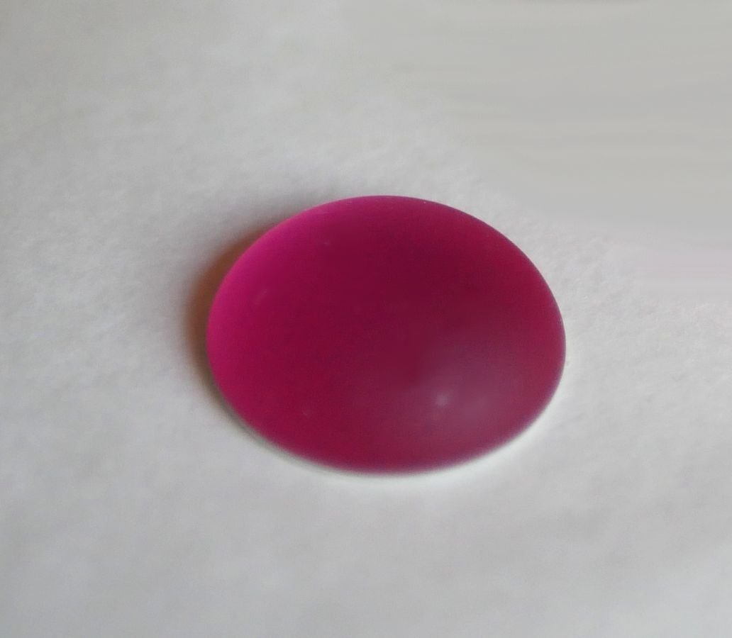 Cabochon Luna Fúcsia rosa suave diâmetro 18mm