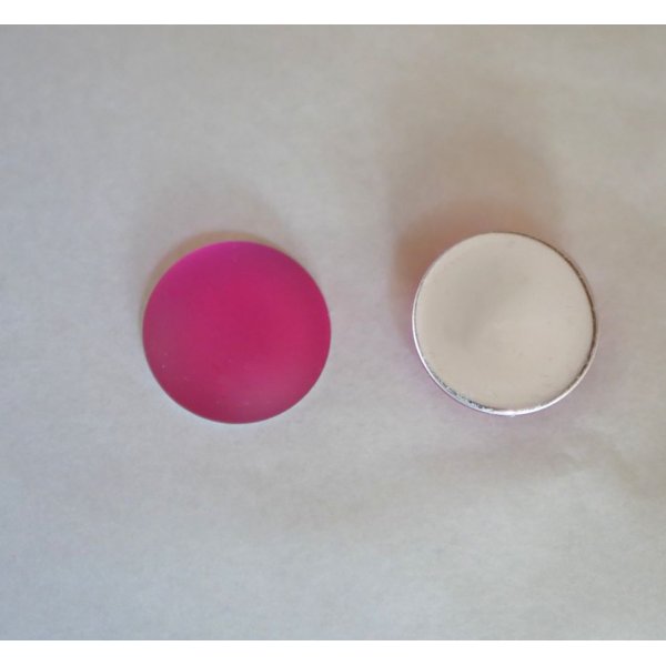 Cabochon Luna F&uacute;csia rosa suave di&acirc;metro 18mm