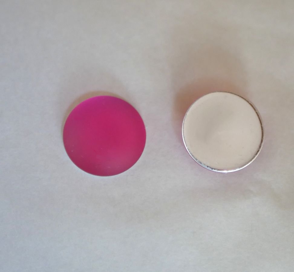 Cabochon Luna Fúcsia rosa suave diâmetro 18mm