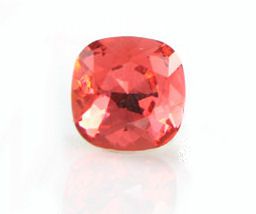Cabochon Swarovski quadrado 12mm Padparadscha