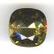 Cabochon swarovski carr&eacute; 12mm kaki