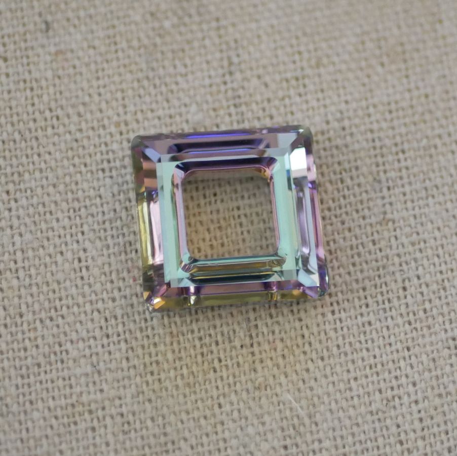 Quadrado 4439 20mm vidro manchado rosa claro &amp; azul céu