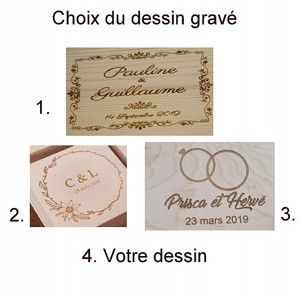 Caixa de &oacute;leo essencial de madeira gravada para personalizar