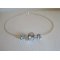 Collier argent perle Becharmed et perl&eacute;es bleues