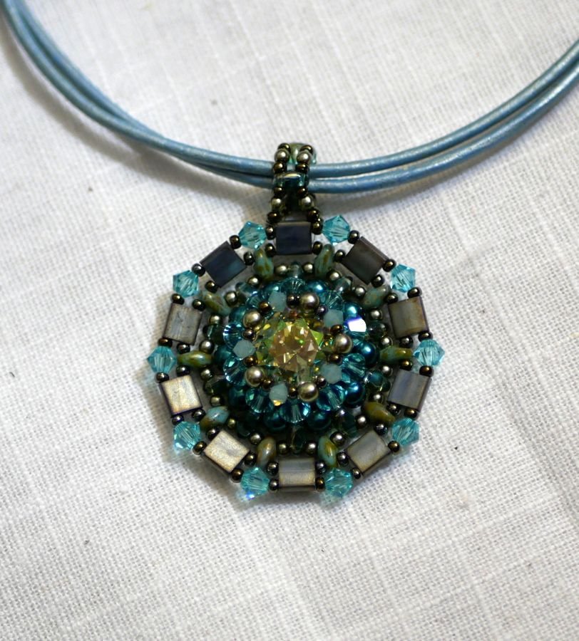 Pingente colar Twina Turquoise verde
