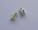Pontas de grampo prata 10 mm x 2