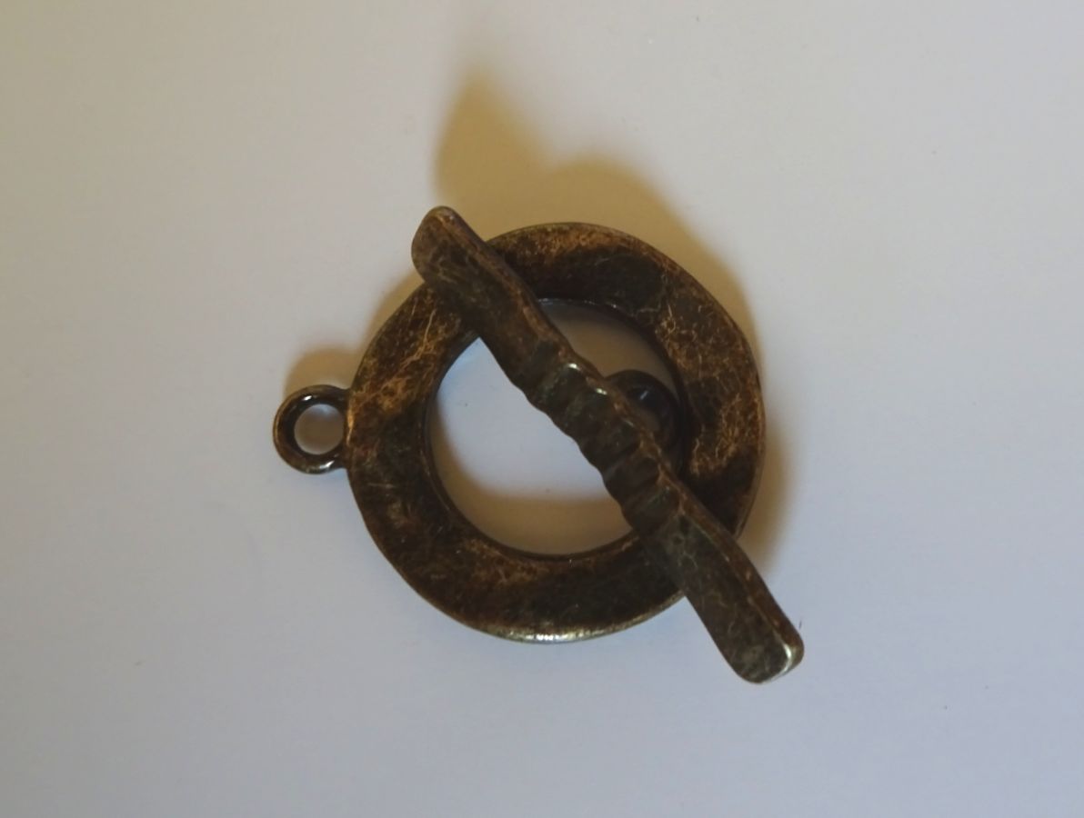 Anel T-clasp martelado 20 mm Bronze