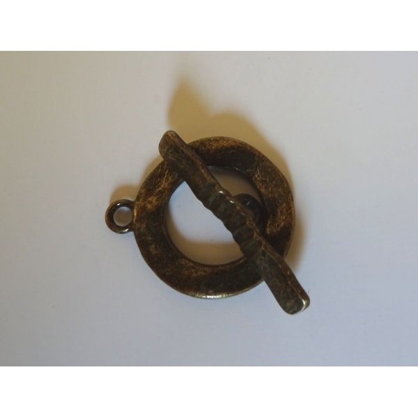 Anel T-clasp martelado 20 mm Bronze