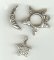 Silver T-clasp Moon e estrelas