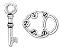 Fechadura T-clasp e chave 30 mm revestida a prata