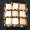 Kit de anéis quadrados Tila Beige