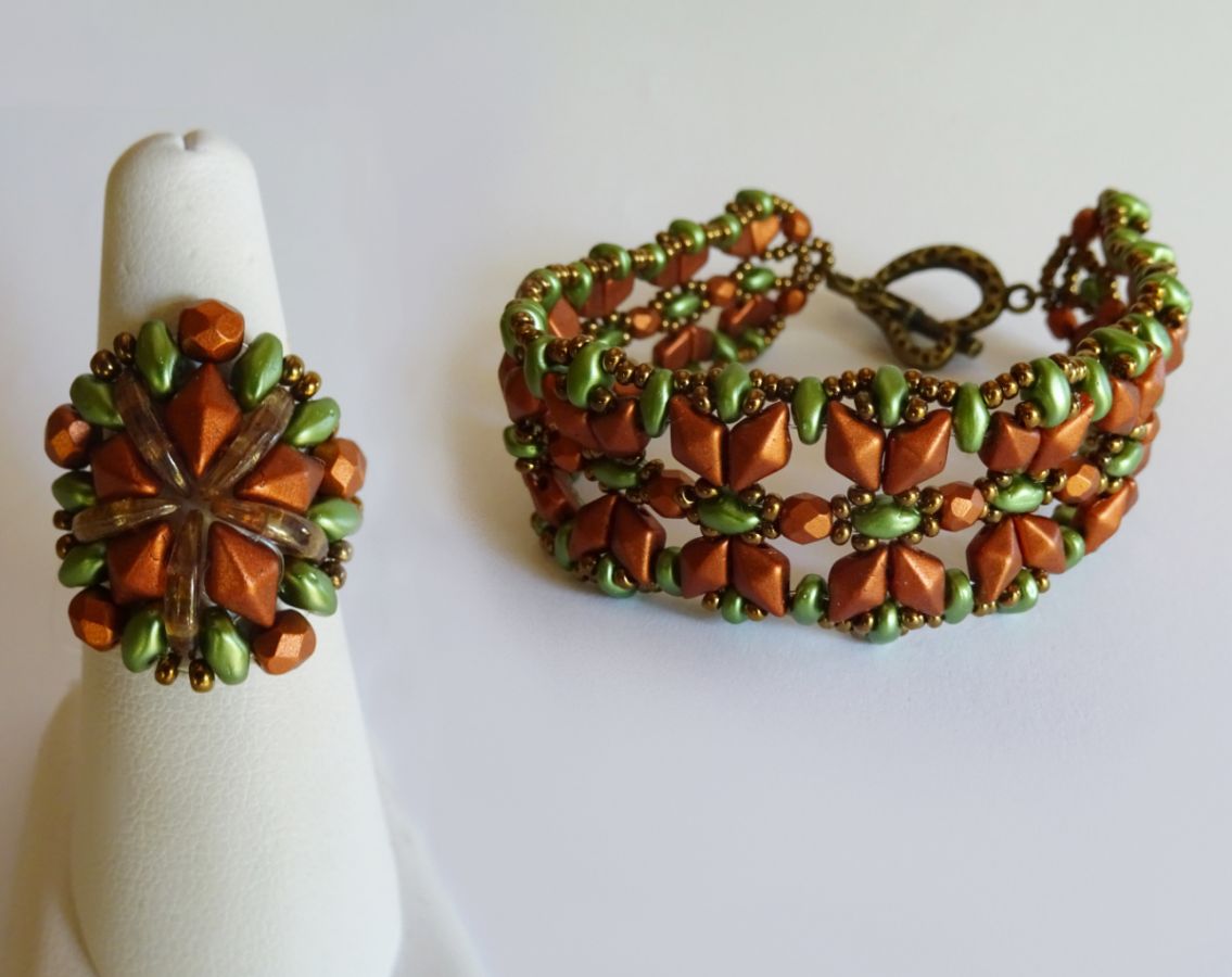 Kit de anéis de cobre Chevron