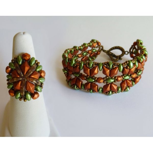 Kit de an&eacute;is de cobre Chevron