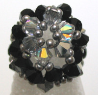 Honshu ring kit preto e prata