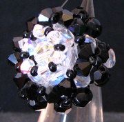 Malte II Ring Kit Preto e Cristal