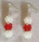 Kit de brincos de Natal vermelho e branco