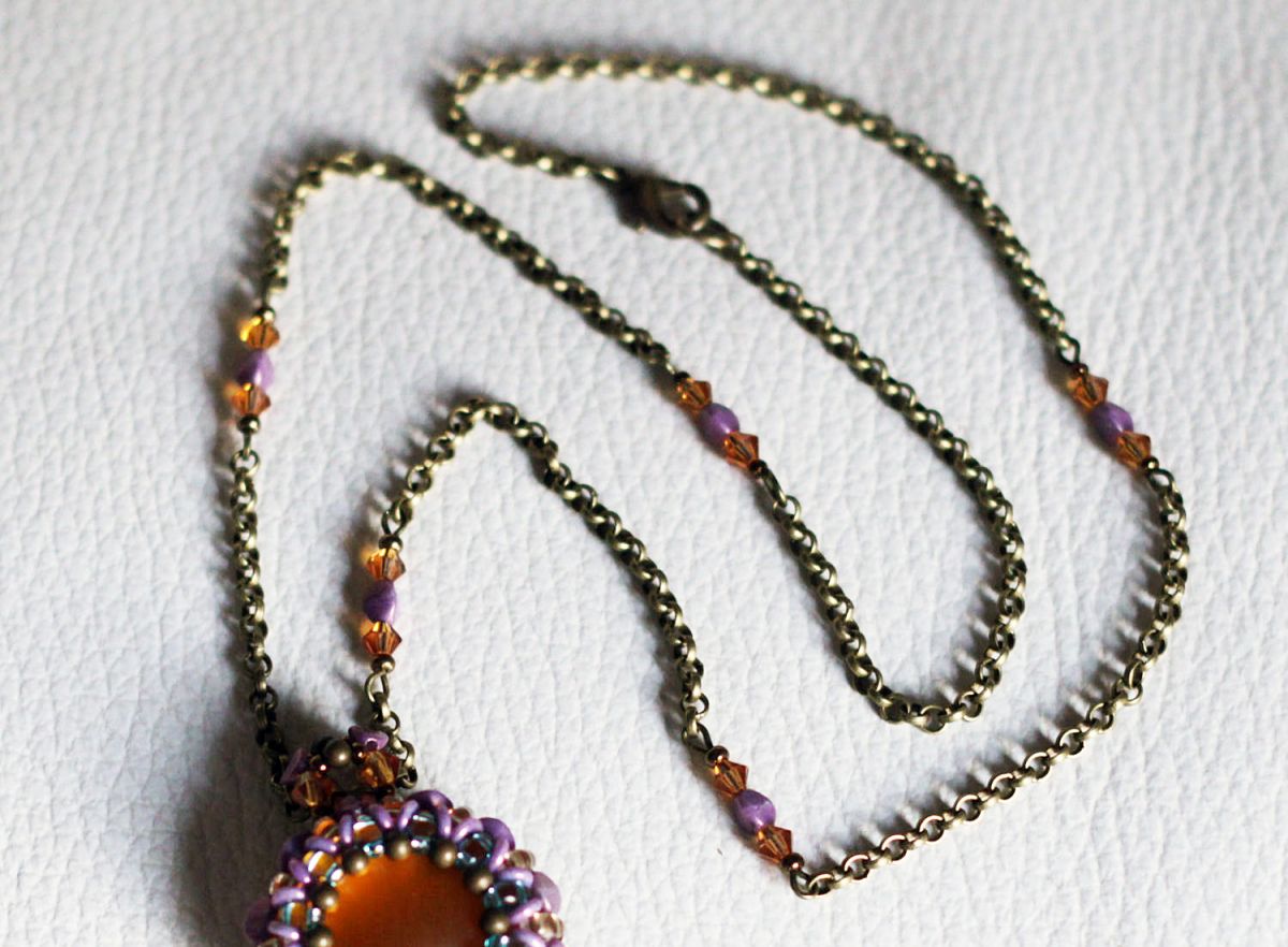 Kit de colar de corrente roxa Queensland Topaz