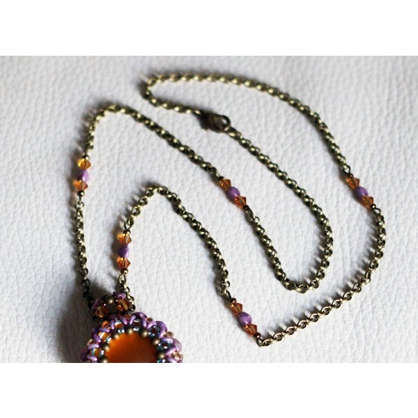 Kit de colar de corrente roxa Queensland Topaz