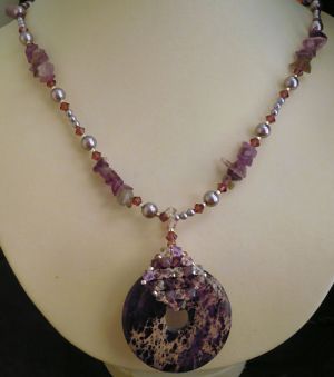 Kit collier Cuba Violet Am&eacute;thyste