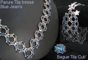 Kit collier Tila tressé Blue jean's
