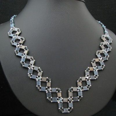 Kit collier Tila tressé Blue jean's